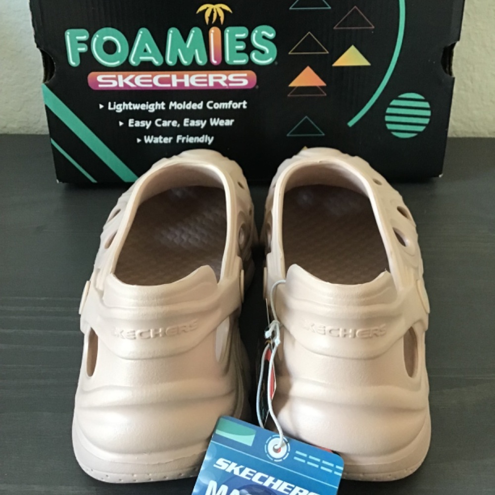 NWT Skechers Foamies Women's Clog Mules in Blush Pink - Picture 8 of 15